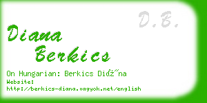 diana berkics business card